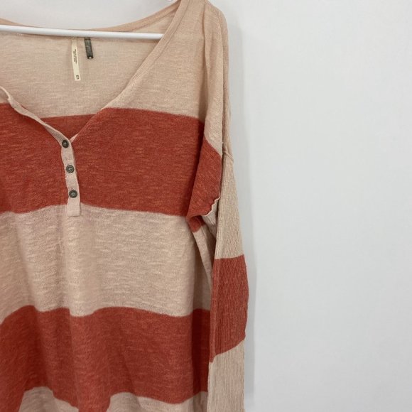 Free People Pink Striped Sweater XS  - Picture 2 of 9
